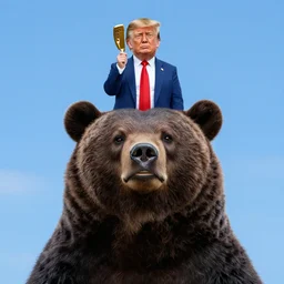 trump on top of the bear