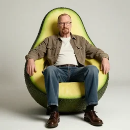 walter white as an avocado chair