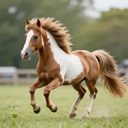 wide angle full body action shot of a my little pony hybrid appaloosa horse, an appaloosa hybrid a mane and tail instead like my little pony, professional, high quality, 4 k, dof, bokeh, action, photorealistic