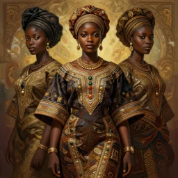 symmetry!! portrait of 1 5 0 0 ac nigerian girl in historical nigerian clothing, historical, intricate, highly detailed, dynamic lighting, digital art, digital painting, artstation, wlop, sharp focus, illustration, art by artgerm and greg rutkowski and alphonse mucha, 8 k
