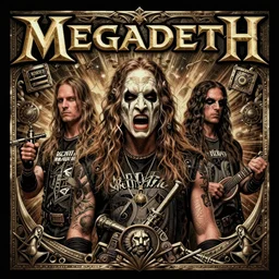 megadeth album cover featuring photo of drdisrespect, power metal album cover, trending on artstation, intricately detailed, highly detailed, classic, award winning