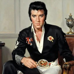 elvis presley painted by norman rockwell