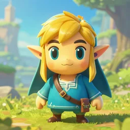 an in game portrait of tingle from the legend of zelda breath of the wild, breath of the wild art style.
