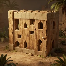 arabian marketplace fabric greeble block jungle dirt ground wood wall fortress volume lighting shine shadow that looks like it is from borderlands and by feng zhu and loish and laurie greasley, victo ngai, andreas rocha, john harris