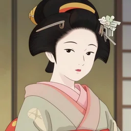 a beautiful portrait of a japanese psychic geisha by greg rutkowski and hideaki anno trending on artstation
