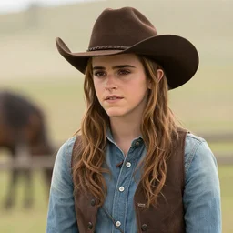 emma watson as a cowgirl