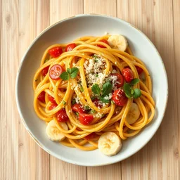 photo of banana spaghetti