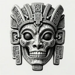 ancient interstellar hybrid aztec fantasy beautiful alien symmetrical human face skull mask tattoo pattern concept, teonanacatl glyph, intricate artwork by, Johnatan Wayshak, Zdizslaw Beksinski, face by Artgerm, H.R. Giger, very coherent artwork, cinematic, hyper realism, high detail, octane render, unreal engine, 8k, High contrast, higly detailed black ink outline, crosshatch sketch gradient