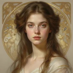 ''woman, diffuse lighting, fantasy, intricate, elegant, highly detailed, lifelike, photorealistic, digital painting, artstation, illustration, concept art, smooth, sharp focus, naturalism, trending on byron's - muse, by greg rutkowski and greg staples and alphonse mucha