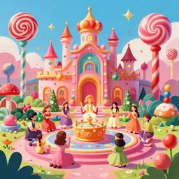 photo of magic ritual place whimsical fairy wonderland vibrant colors candyland wonderland by artgerm and greg rutkowski and magali villeneuv art beeple, by thomas kinkade hearstone league of legends dofus beatrix potter