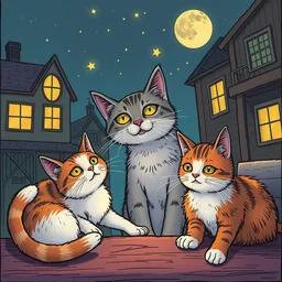 a graphic novel comic about cats, by mike holmes, by james l barry