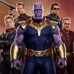 josh brolin as thanos in a Marvel movie by nuri iyem, james gurney, james jean, greg rutkowski, anato finnstark. hyper detailed, 50mm, award winning photography.