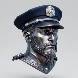 anthropomorphic d 2 0 head in iridescent darkiron police surfer, intricate, elegant, highly detailed hobgoblin, wide angle, digital painting, artstation, concept art, sharp focus, illustration, art by artgerm, bob eggleton, stephen hickman, richard corben, wayne barlowe, greg rutkowski, alphonse mucha, 8 k
