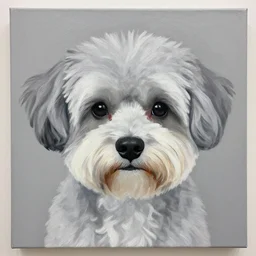cute dog painted in style of alex grey, katsuya terada