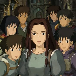 a film still of an dnd, kate beckinsale and other group go through dungeon, finely detailed features, closeup at the faces, perfect art, at an ancient city, gapmoe yandere grimdark, trending on pixiv fanbox, painted by greg rutkowski makoto shinkai takashi takeuchi studio ghibli, akihiko yoshida