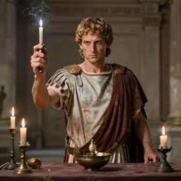 a roman emperor doing sorcery