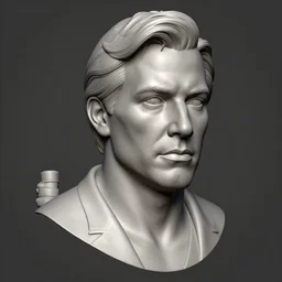 3 d model of christopher reeve, zbrush, tutorial, trending on artstation, hyper detailed, 8 0. lv