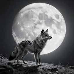 A tranquil werewolf chillwave dreamscape, the land of the endless full moon