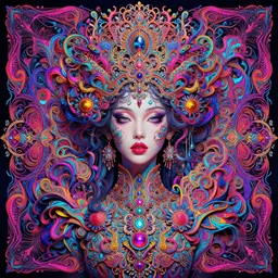crazy woman in the art style e. a. seguy, by victto ngai, inverted colors, neon, electric colors, insanely detailed and intricate, hypermaximalist, elegant, ornate, hyper realistic, super detailed