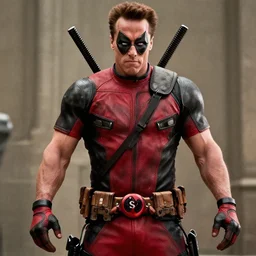 film still of Arnold Schwarzenegger as colossus in deadpool (2016)