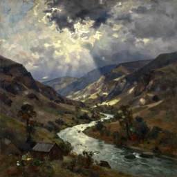 The Salmon River Valley, oil on canvas by Asher Brown Durand