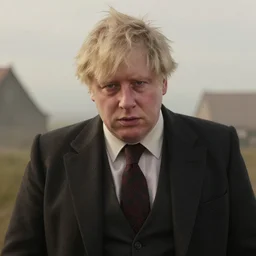 Film still of Boris Johnson, from Red Dead Redemption 2 (2018 video game)