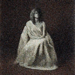 a photograph by Edward Weston of a woman draped in fabric, sitting in the dark