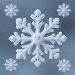 surreal photography snowflakes with tiny faces