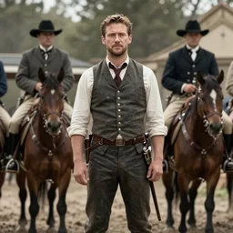 tom hardy as teddy roosevelt, standing next to the rough riders, sharp, 4 k