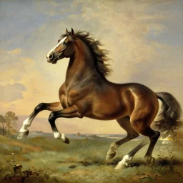 a galloping horse, by george stubbs