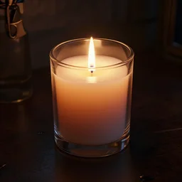 candle in very dark room, hyper-detailed, extreme details, octane render