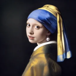 anime girl in style of Girl with the pearl earring