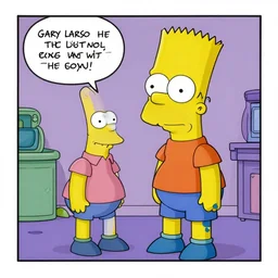 bart simpson in a far side comic strip by gary larson