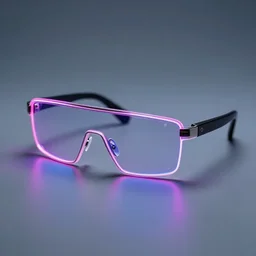 still life photo of single cyberpunk glasses neon, iso 1 0 0, shutter speed 1 2 5, aperture 8, award winning
