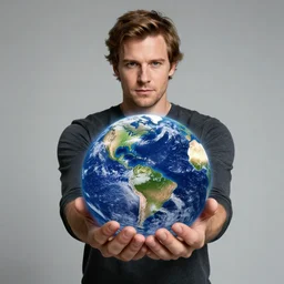 matt mercer holding earth in his hands