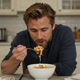 ryan gosling overdosing on cereal
