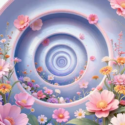 mise en abyme, glitchcore, flowerpunk, hyperreal futurist fantasy, droste