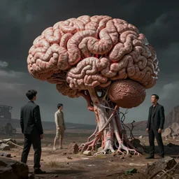 the truly amazing part about this is that it increasingly appears our cortical evolution reflects this emergent tension, photorealistic by michael komarck, greg rutkowski, victo ngai, artgerm, willem claesz heda and j. dickenson
