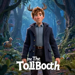 the phantom tollbooth movie poster, cgi, cinema, realistic