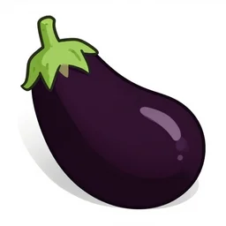 an aubergine cartoon