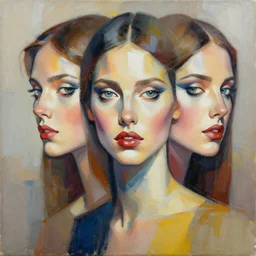 A highly detailed 4k abstract painting of women portrait. ArtStation, CGSociety,