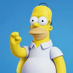 hilarious photorealistic homer simpson meme. octane 3 d render.