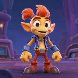 a portrait of rivet from ratchet and clank rift apart