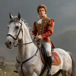 a super handsome prince charming riding a horse, beautiful art, photoshoot epic detailed and itricate digital photo trending on artstation by wlop octane render