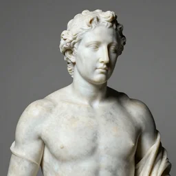 beautiful marble statue of Nicolas Cage