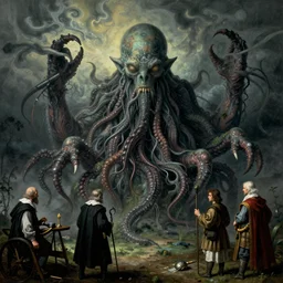 distressed color kodachrome photo of cthulhu in the style of joel peter witkin, heironymus bosch, jan saudek, pieter bruegel the elder, gustave dore
