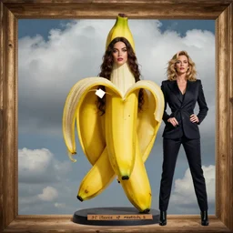 banana dryad editorial 2 0 0 mm, megan fox editorial by malczewski and arcimboldo, banana dryad character sculpture by arcimboldo, stil frame from'cloudy with a chance of meatballs 2'( 2 0 1 3 ) of banana dryad, banana hybrid megan fox editorial by alexander mcqueen and arcimboldo