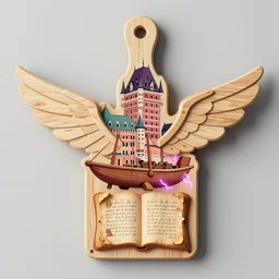 wooden'r 2 d 2 ', wooden'x - wing ', wooden board, jedi loading the ship, manuscript, chateau, nordic pastel colors, perfect lightning
