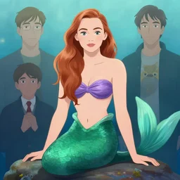 sophie turner as the little mermaid by Stanley Artgerm Lau, WLOP, James Jean, Andrei Riabovitchev, Marc Simonetti, Yoshitaka Amano, ArtStation, CGSociety