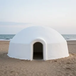 igloo on a beach